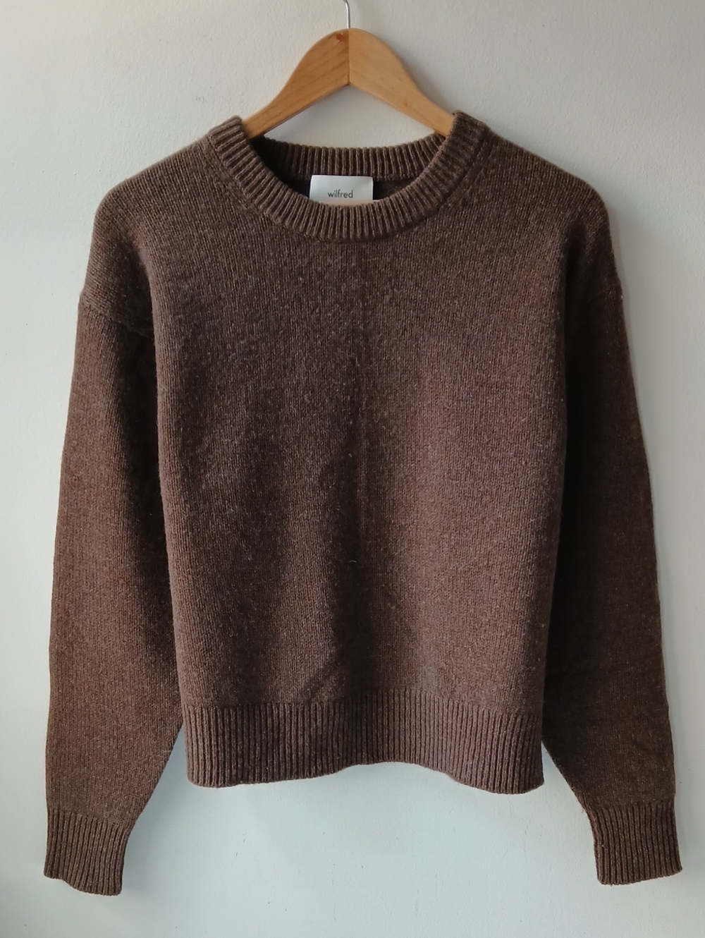Aritzia Wilfred Luxe Cashmere Maria Sweater Dark Brown Women's Medium